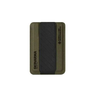 SkinArma Kado Mag-Charge Card Holder With Grip Stand - Green Black
